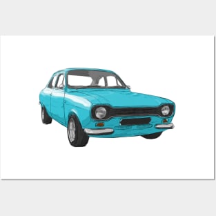 Classic Escort MK1 Light Blue Posters and Art